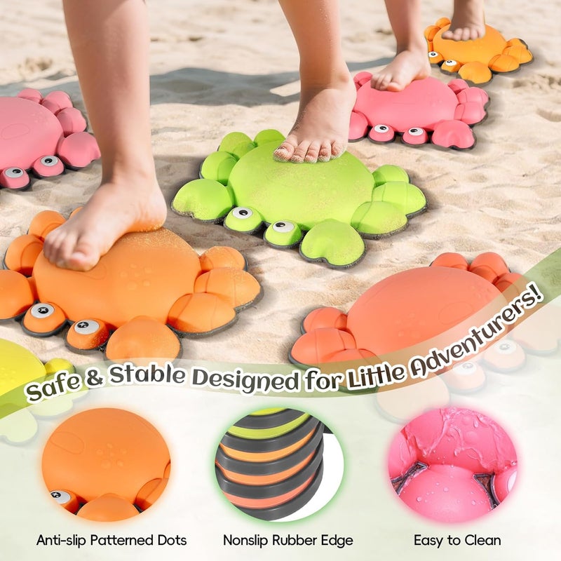 TOPNEW Stepping Stones for Kids, Non-Slip Balance Stepping Stones for Promoting Children's Coordination Skills, Toddler Stepping Stones Obstacle Course for Kids Age 3 4 5 6 7+ - Image 4
